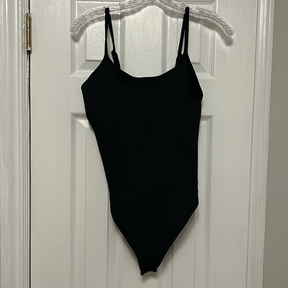OQQ waist compression spaghetti strap bodysuit